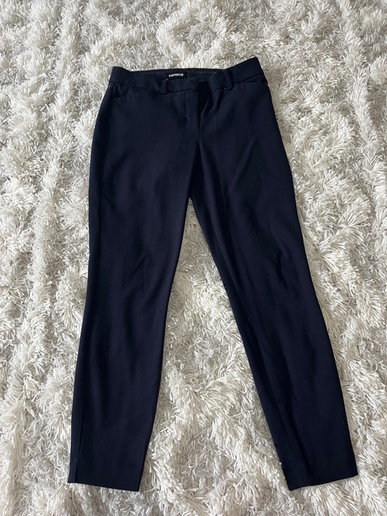 Express Pants - Express Navy Straight-Leg Dress Pants